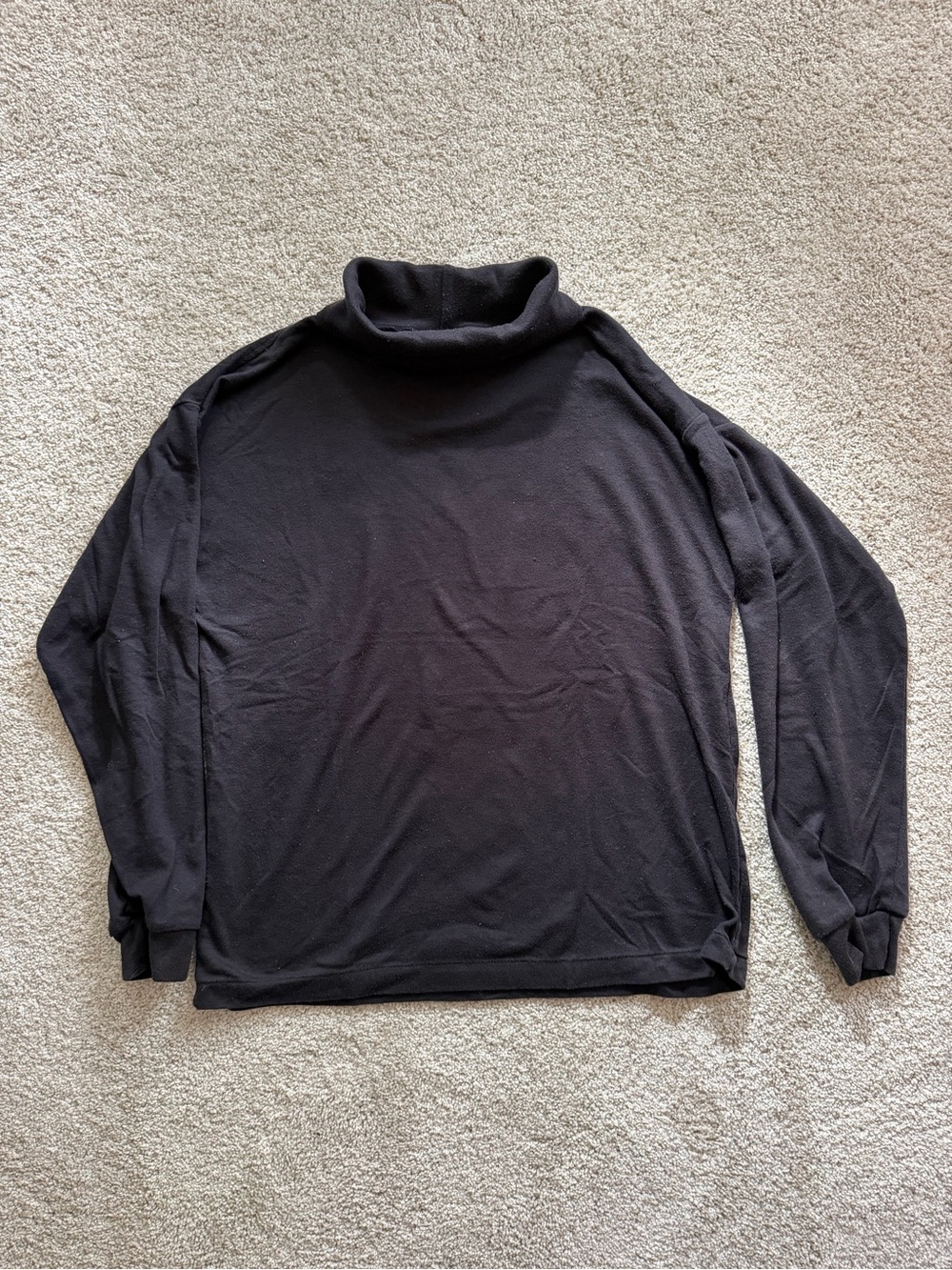 Classic Black Turtleneck Long Sleeve Top